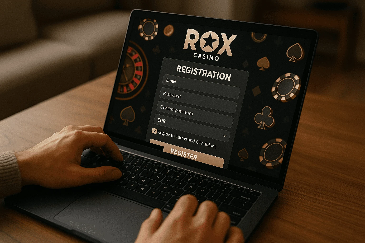 Реєстрація у Rox Casino